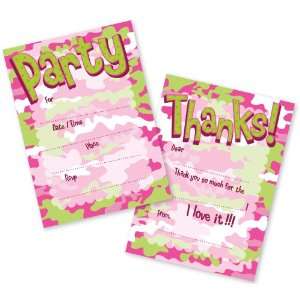  Camo Girl Fill In Thank You Notes & Invitations Health 