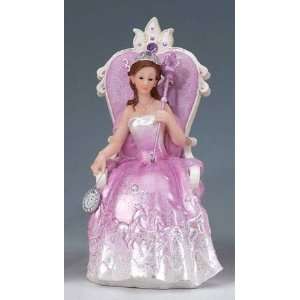   Lavender Cinderella Coach Girl Figurine in Chair