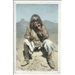   Moki Indian Cigarette Smoker, Indian 1900 1902