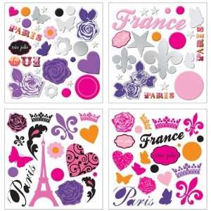  Lot 26 Studio Eiffel Tower Collage Wall Decal Kit
