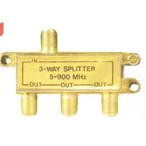  TV/VCR/CABLE 3 WAY SPLITTER UHF/VHF/FM 