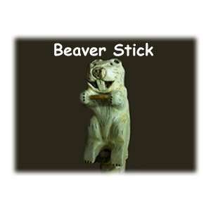  Beaver Hand Carved Walking Stick