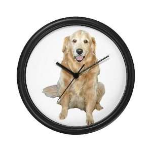    Golden Retreiver Dog Humor Wall Clock by 