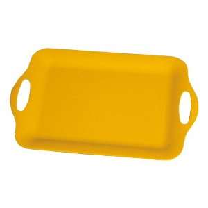   EcoBamboo 18 1/2 by 12 1/2 Inch Serving Tray, Yellow