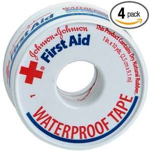 Johnson & Johnson First Aid Waterproof Tape (1 Inch x 10 Yards) (Pack 
