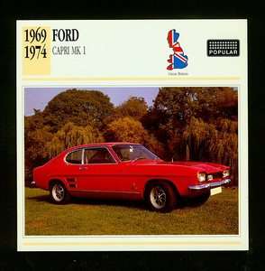 1969 Ford Classic Car Photo Card by Atlas Editions NM MT  