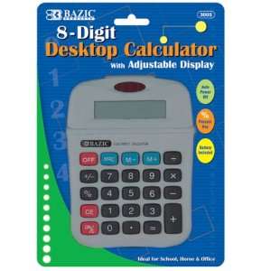  BAZIC 8 Digit Calculator w/ Adjustable Display Case Pack 