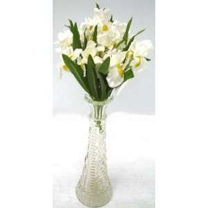  36 White Mini Iris Pick Silk Flowers 7