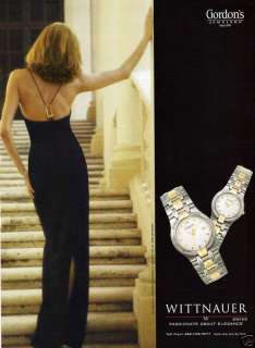 WITTNAUER WATCH~GORDONS JEWELERS~Black Dress Print Ad  