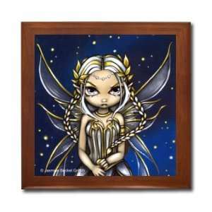   Gold Fairy Ceramic Wood Tile Box JBG28BX By Jasmine Becket Griffith