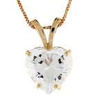 Jewelry Liquidation 14k Gold Love Heart CZ April Birthstone Pendant